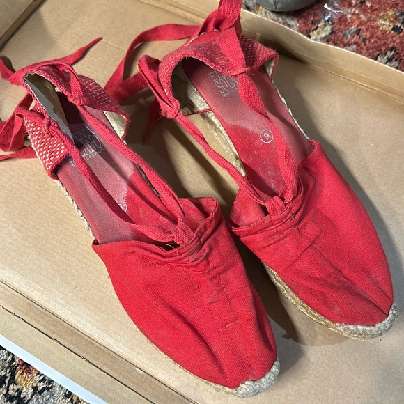 Elena solano red size 9 tie around the ankle - Picture 1 of 4